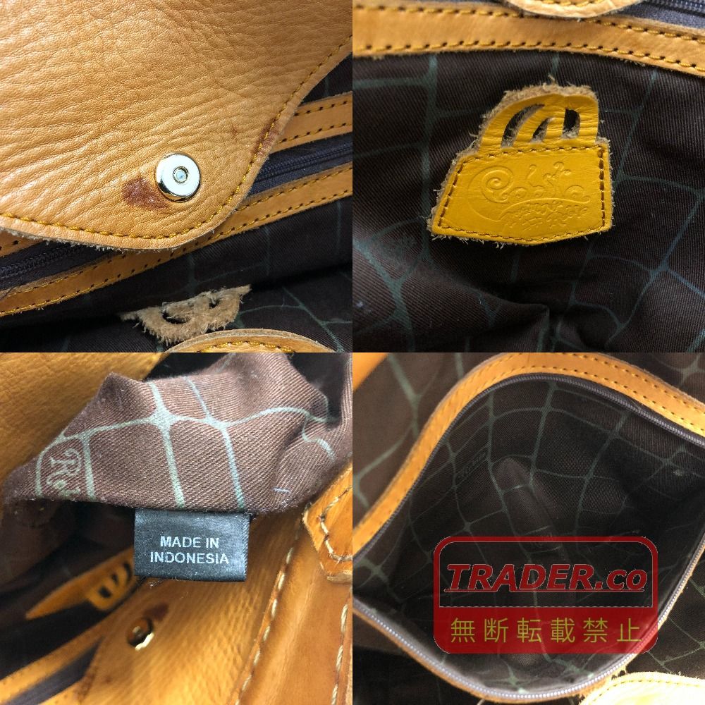 02w25616 robita ロビタ レザー 編み込み トートバッグ ブラウン