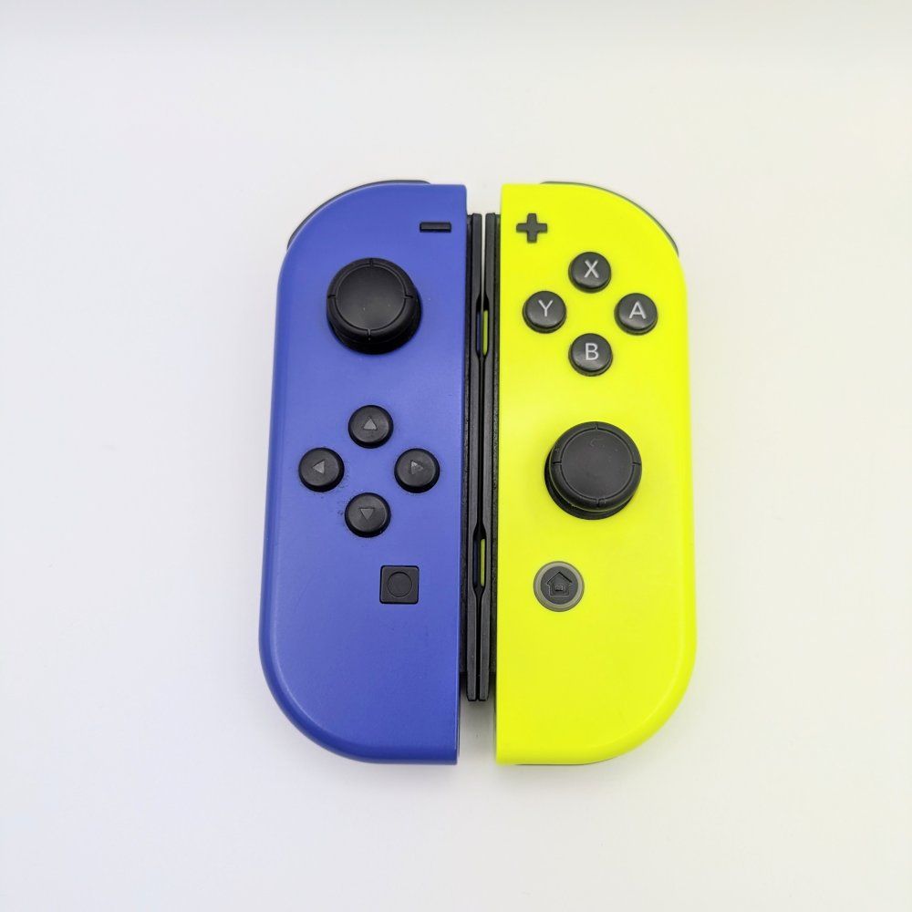 動作品】Joy-Con(L) ブルー/(R) ネオンイエロー - メルカリ