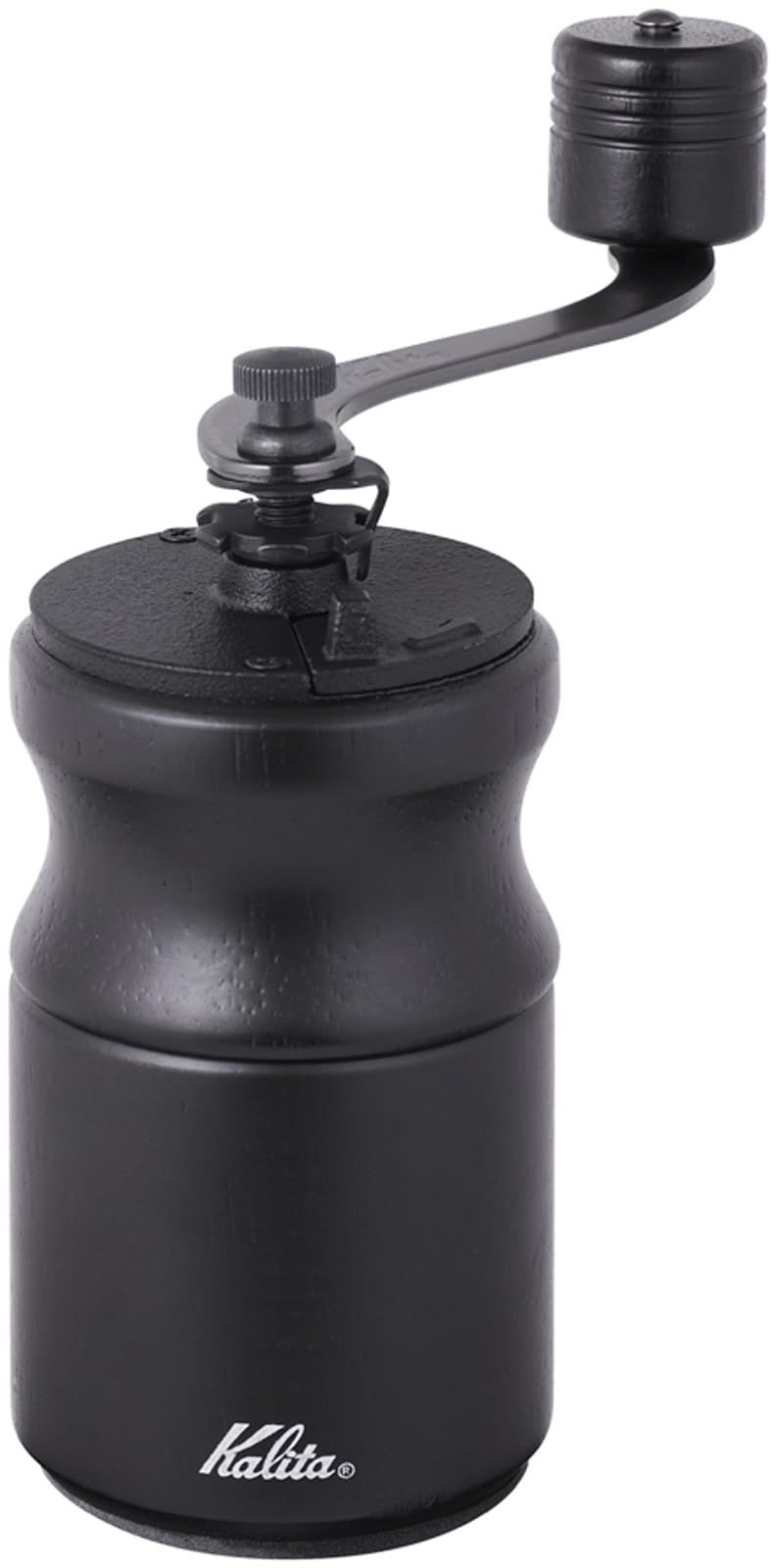 カリタ Kalita コーヒーミル 木製 粒度の安定性が高いアルミ製グラインダー KH-10BK ac ブラック 粗さ調整可能 手挽きコーヒーミル ミル グラインダー 手動 プレゼント ギフト 贈り物 42232