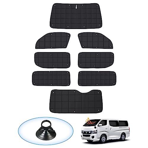 AUTO SPEC ニッサン E26 NV350 キャラバン 格子状 サンシェード 1台分 吸盤タイプ CARAVAN E26系 2012年6月-現行 マルチサンシェード フルセット 折り畳み式 遮光シェード プライバシー保護 盗難防止対策 日除け 紫外線ts