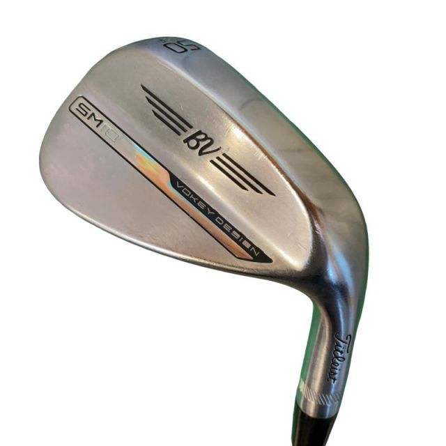 【中古】 タイトリスト VOKEY SPIN MILLED SM10 ツアークロム 50°/08°F ウェッジ WG BV 105 (フレックスその他) メンズ 男性用 右利き 右用 Dランク ゴルフクラブ