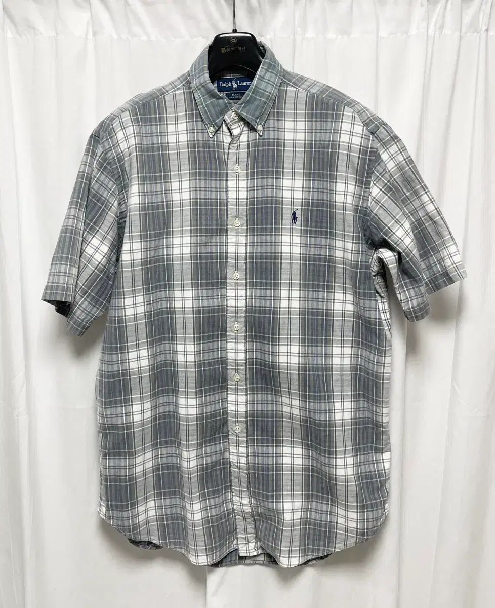 no 202 ポロ ラルフローレン タータンチェック グレー 半袖 シャツ xxl