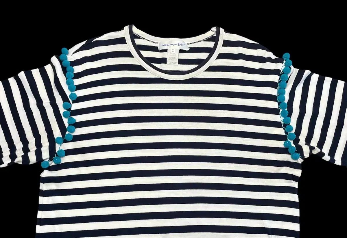 コム・デ・ギャルソン シャツ ストライプ ボーダー Tシャツ サイズ XL 7,262円
