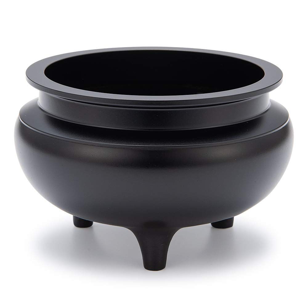 仏壇屋 滝田商店 仏具 香炉 机上香炉 黒色 4寸 胴径12cm×高さ7.3cm 仏壇用 真鍮製 線香立て 証明書付送料無料 5bbabfc6