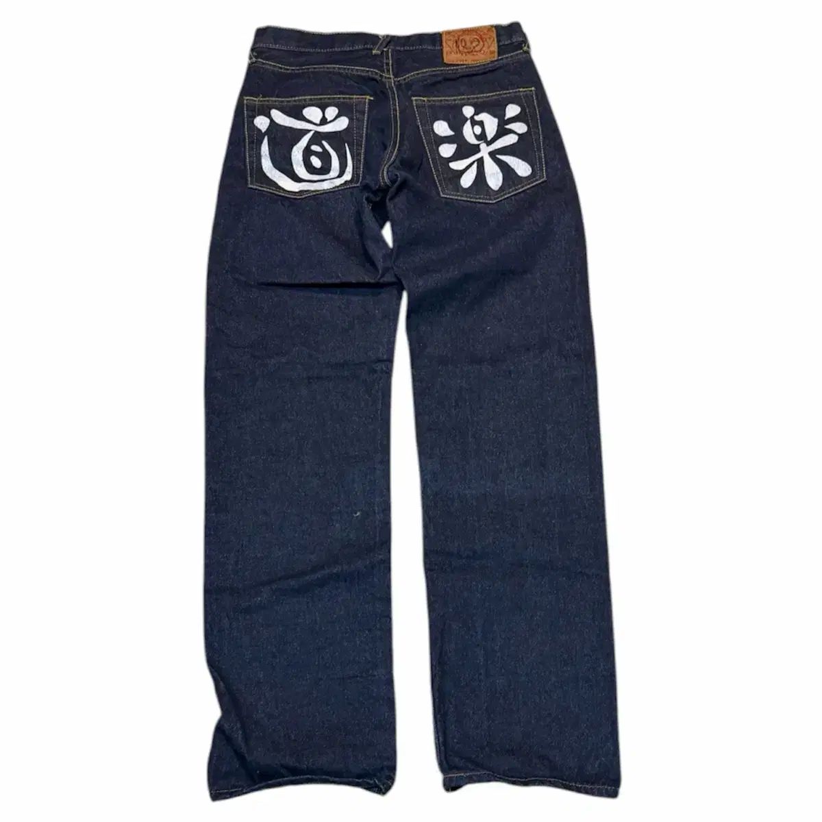 EVISU ペインティング ビックロゴ 生デニムパンツ Indigo