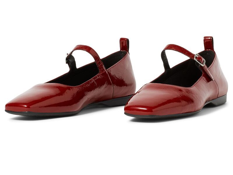 ヴァガボンド レディース シューズ サンダル レザー Vagabond Shoemakers Delia Patent Leather Mary Jane Flat Dark Red レッド