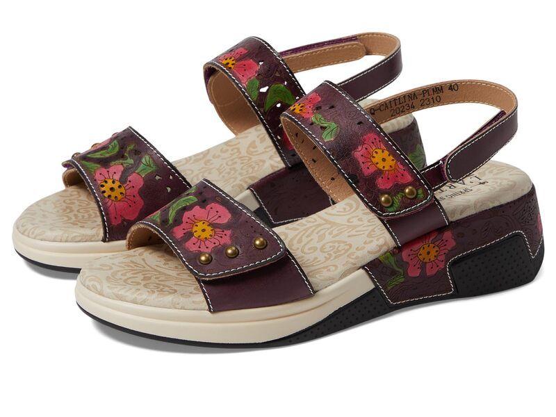 スプリングステップ レディース シューズ サンダル LArtiste by Spring Step Caitlina Plum Multi プラム