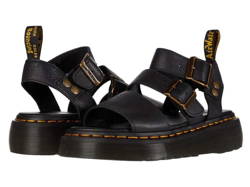ドクターマーチン レディース シューズ サンダル プラットフォーム Dr Martens Gryphon Platform Gladiator Sandals Black ブラック