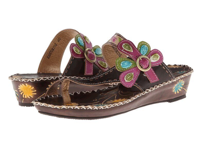 スプリングステップ レディース シューズ サンダル LArtiste by Spring Step Santorini Brown Leather ブラウン