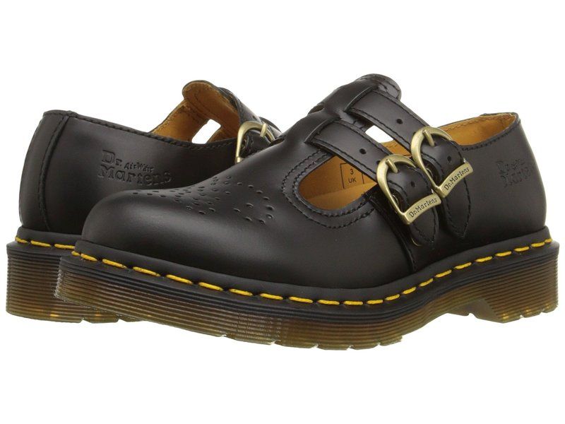 ドクターマーチン レディース シューズ スリッポン・ローファー Dr Martens 8065 Mary Jane Black Smooth ブラック