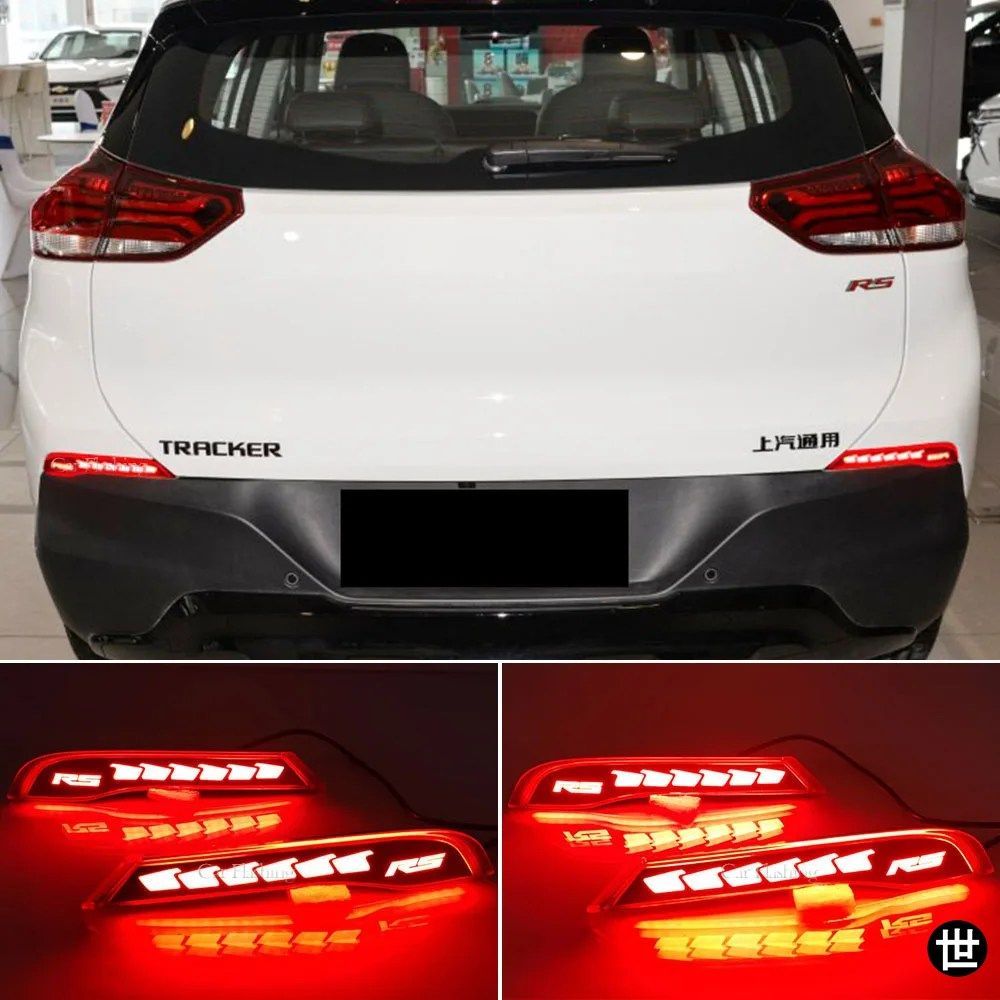 シボレー トラックス 2020 - 23 用 LED リアバンパーテールライト 2個セット リフレクターランプ ブレーキストップライト ウインカー