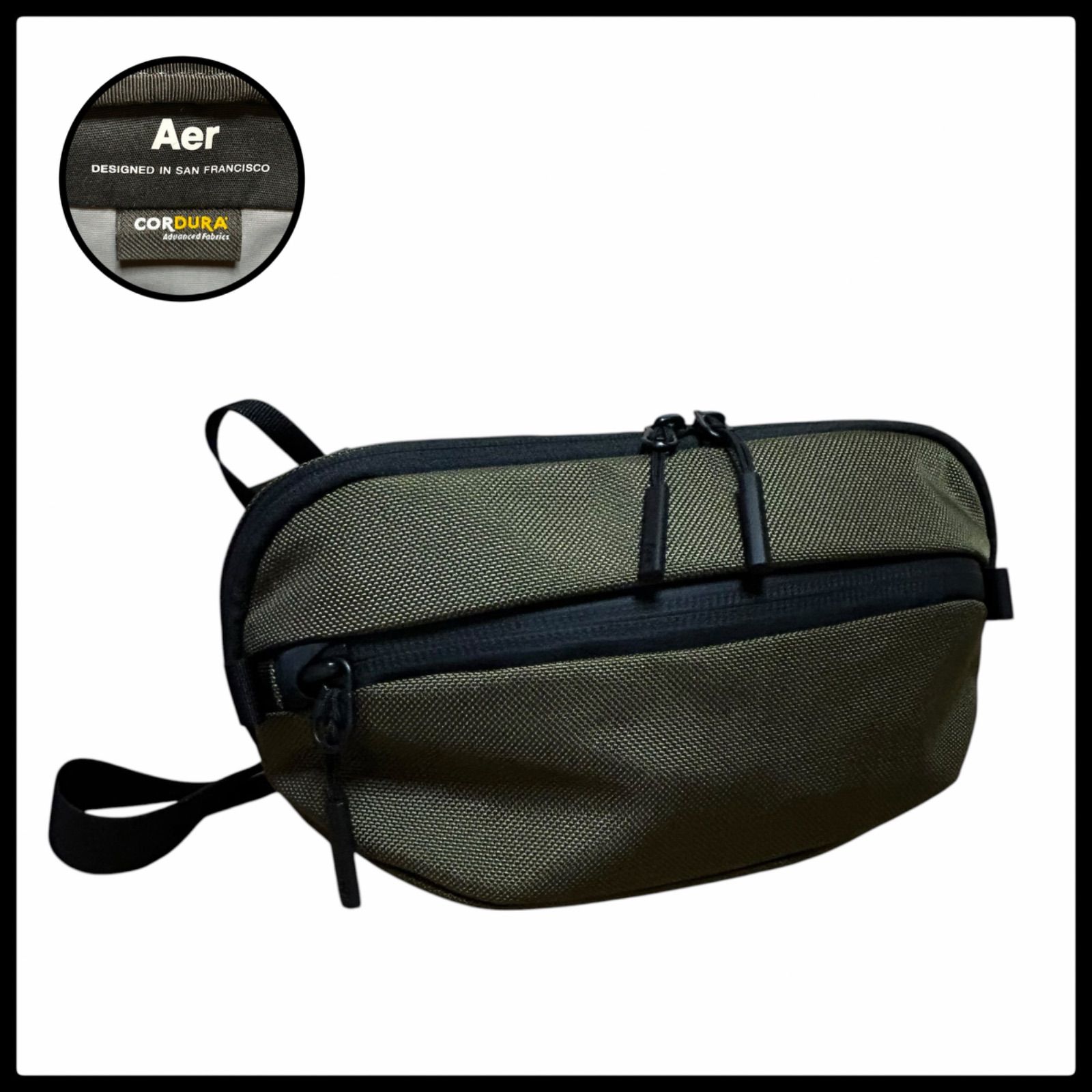 Aer Day Sling 3 オリーブ 国内正規品 高耐久コーデュラバリスティックナイロン仕様 多機能ボディバッグ 美品