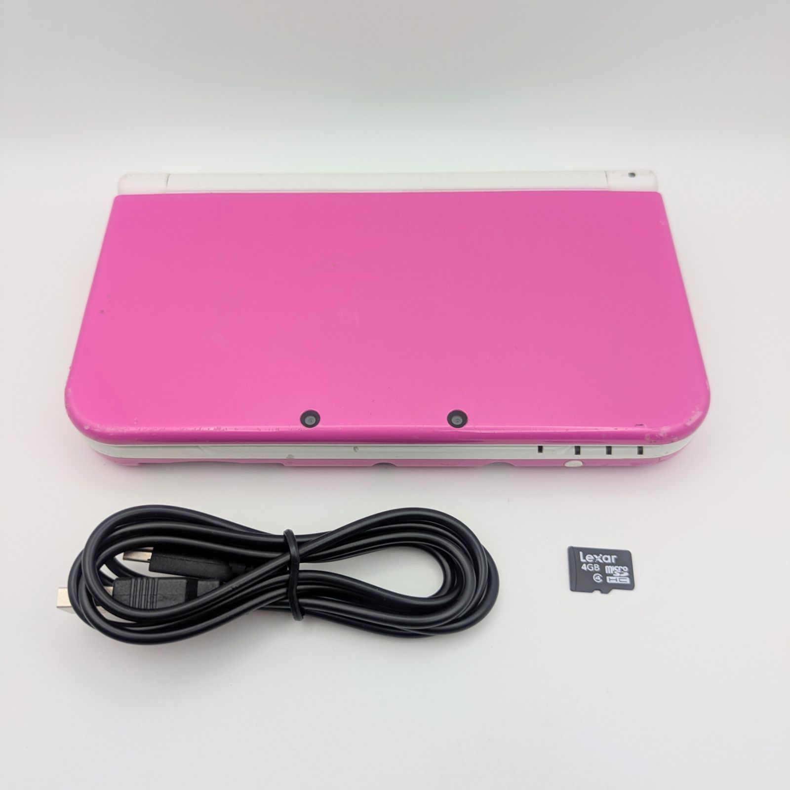 【動作品】Newニンテンドー3DSLL ピンク×ホワイト（下画面ips液晶）