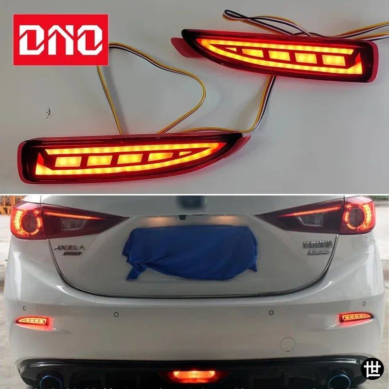 マツダ3マツダ62014～2018年式用LEDリアバンパーランプブレーキライトウインカーバックアップリフレクターランプテールライトフォグランプ