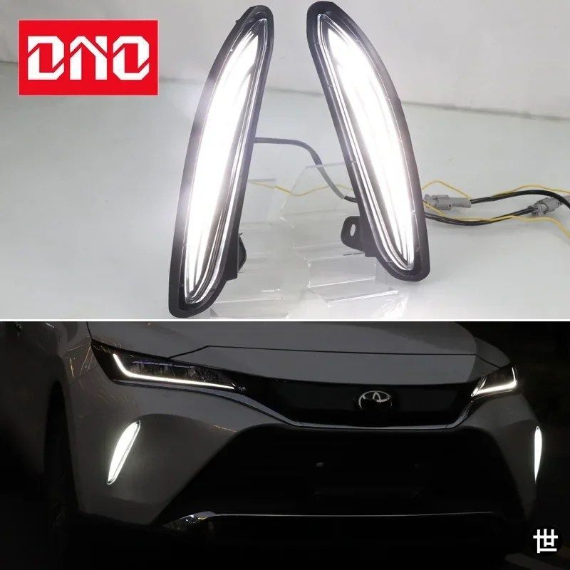 トヨタ ハリアー ヴェンザ 2020 2021 2022 用 LED DRL 12V デイライト イエロー ウィンカー ナイト ブルー ランニングランプ カー フォグラ