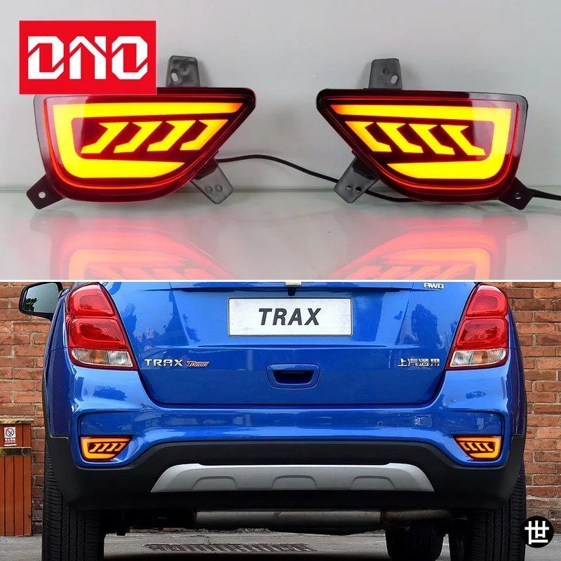 シボレー トラックス 2016 - 2018 用 LED リアバンパーランプ ブレーキライト ウインカー バックアップリフレクターランプ テールライト カ