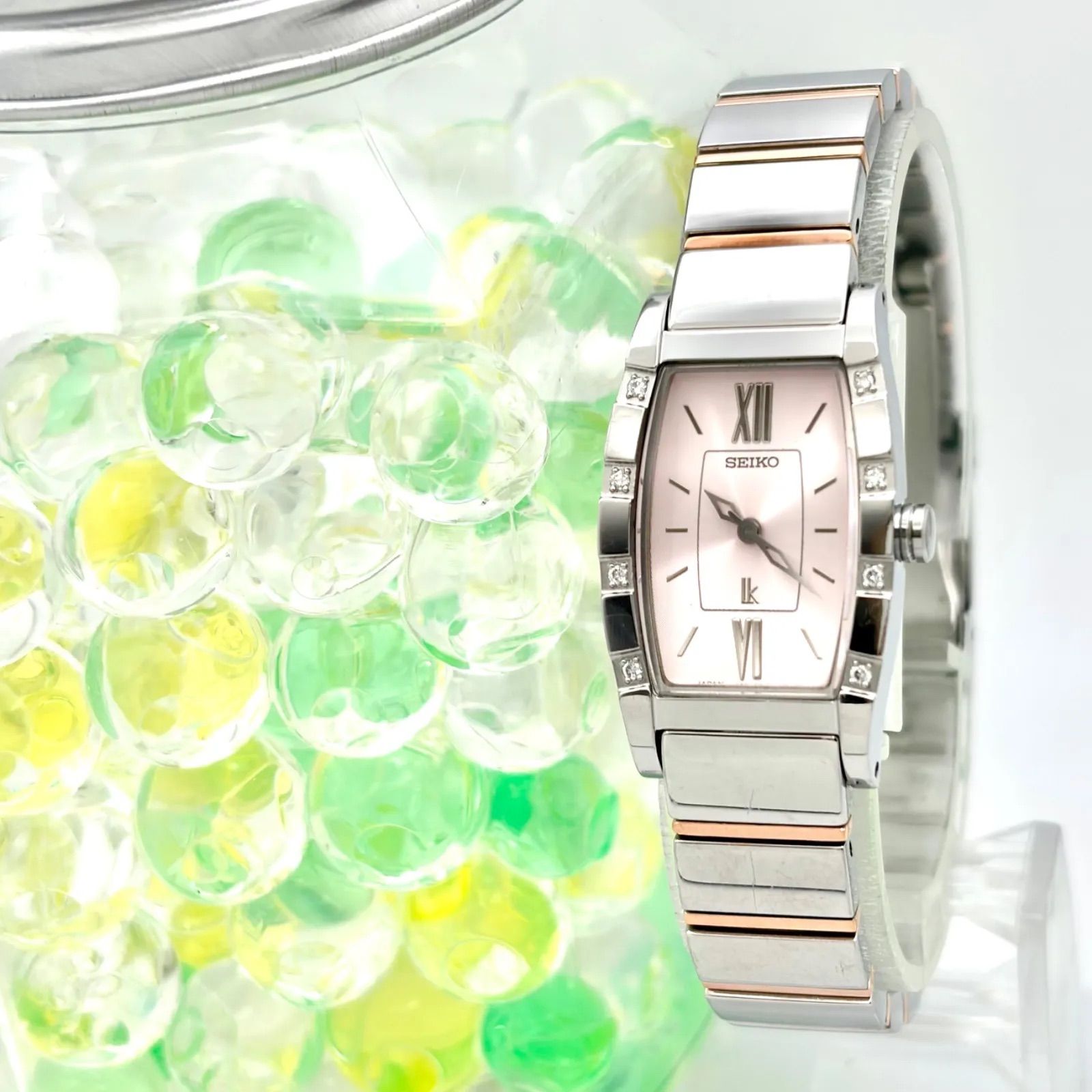 【新品電池】SEIKO セイコー lk ルキア レディース 腕時計 8Pダイヤ ピンク シルバー 1F20-0BK0 510306