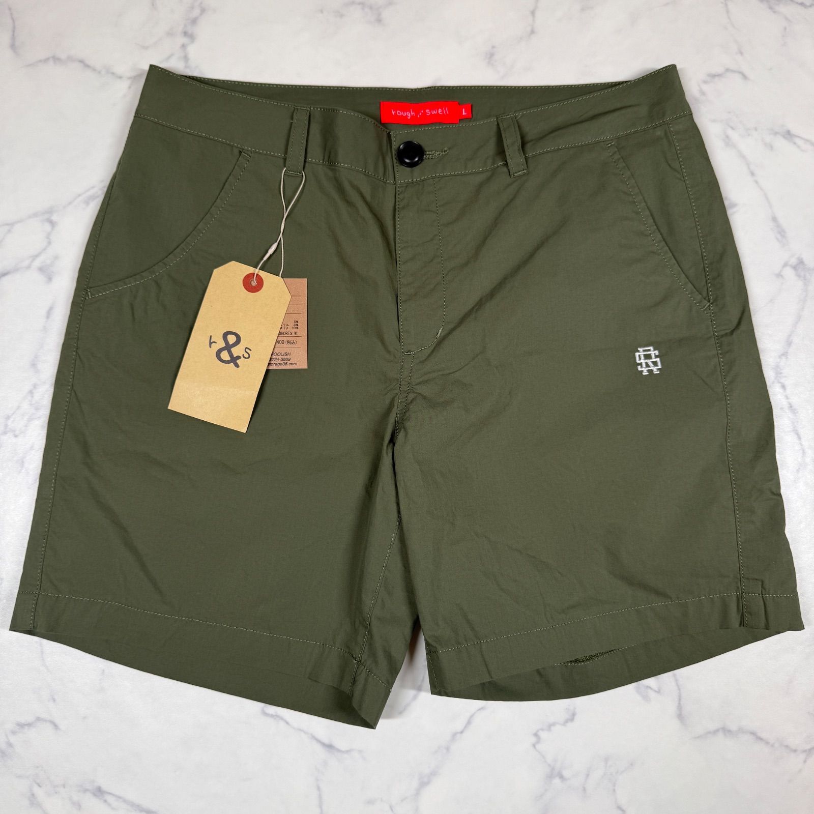 rough&swell EARTH TOUR SHORTS ショートパンツ オリーブ L 新品タグ