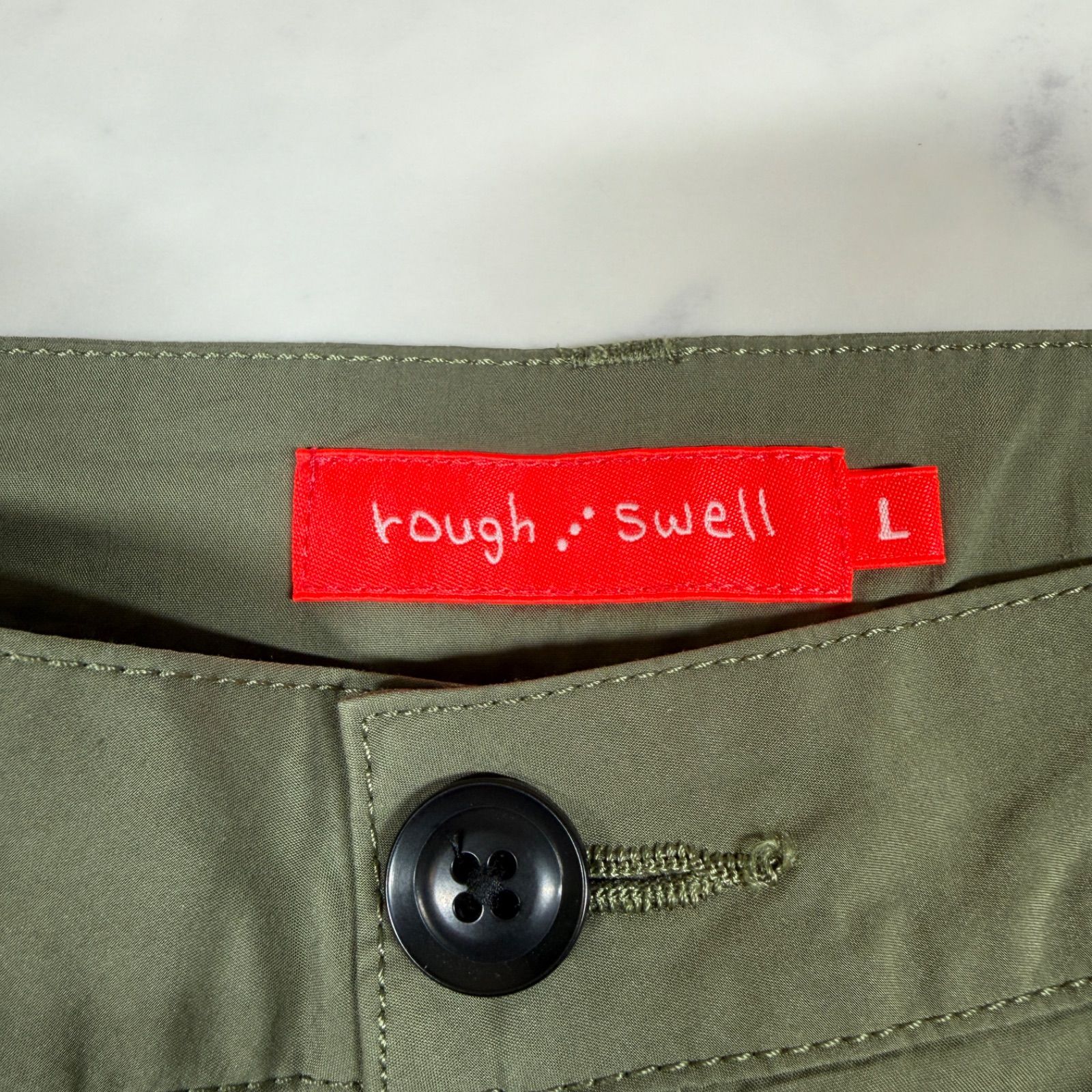 rough&swell EARTH TOUR SHORTS ショートパンツ オリーブ L 新品タグ