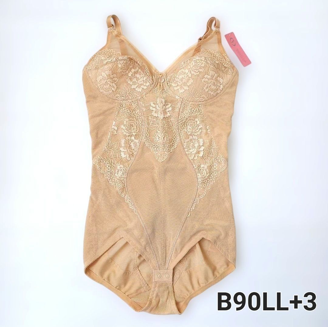 34＊ダイアナ サマーコレクション ボディスーツ フレスコベージュ B90LL+3 未使用品 補正下着