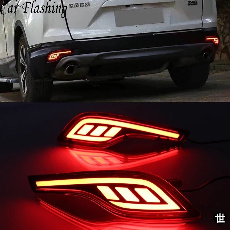 ホンダ CRV CR-V 2017 2018 2019 用 LED リアバンパーライト テールリフレクターライト リアブレーキフォグバンパーウィンカーランプ 1セッ