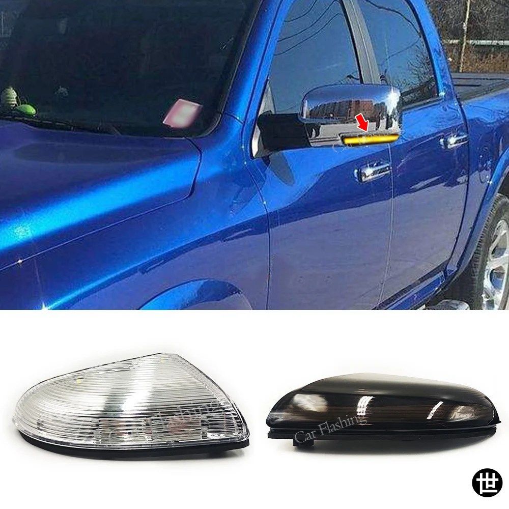 ダッジ ラム 1500 2500 2009 - 14 車用 LED サイドミラーライト ウィンカー ダイナミックインジケーターランプ
