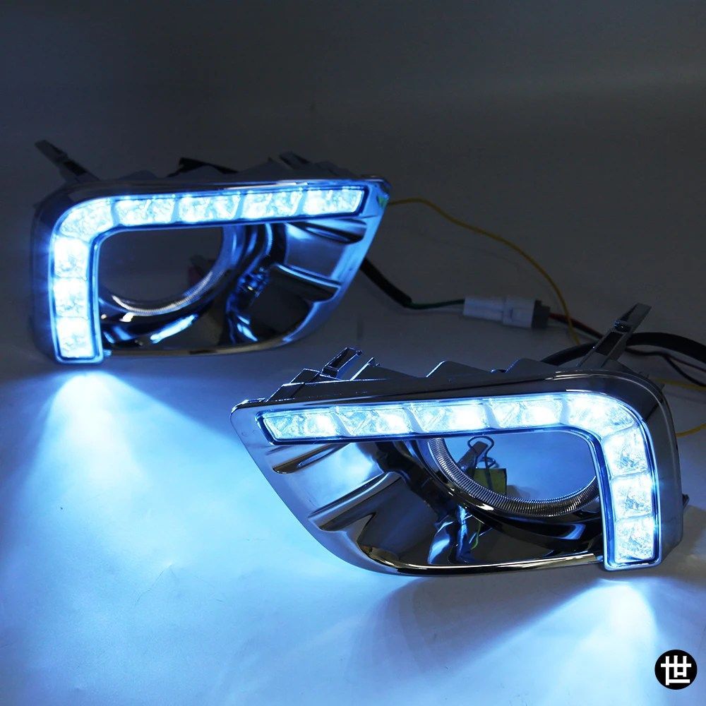 トヨタ プラド FJ150 LC150 2010 2011 2013 ランドクルーザー用 2700 LED DRL デイタイムランニングライト フォグランプ 2個セット