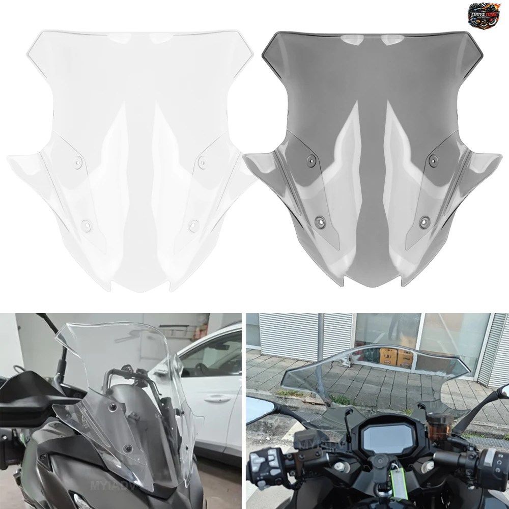 カワサキ VERSYS 650 2022 - 2026 用オートバイ用ウインドスクリーン/ウインドシールド VERSYS650 ダブルバブルウインドディフレクターカバ