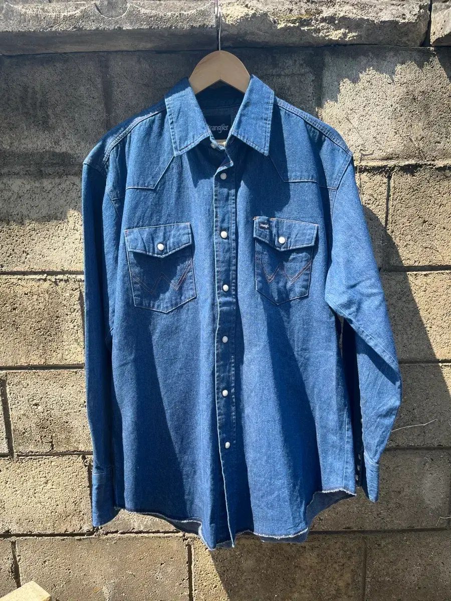 ヴィンテージ Wrangler デニム ウェスタン シャツ L