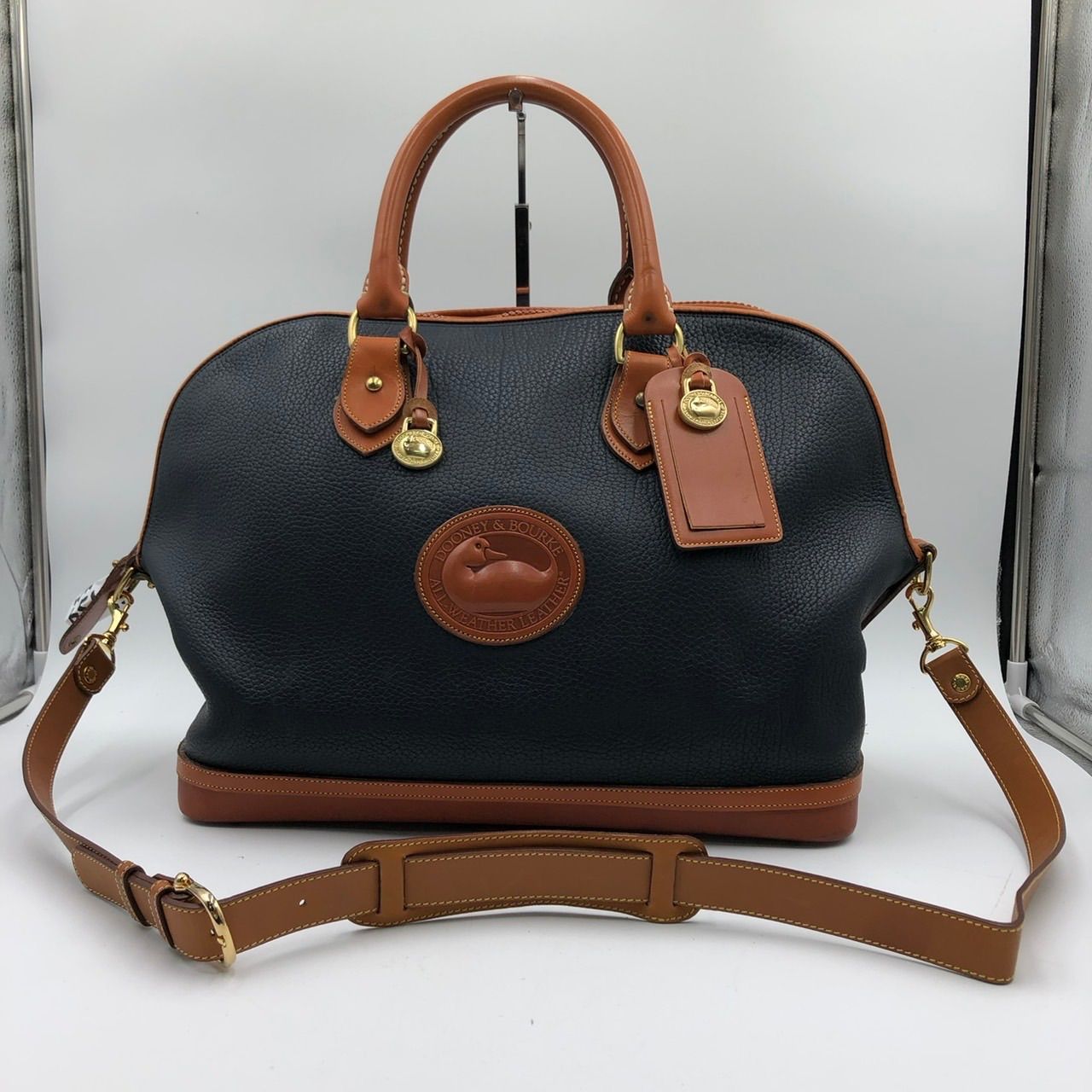 ドゥーニーアンドバーク ボストンバッグ 2way ショルダー レザー 黒