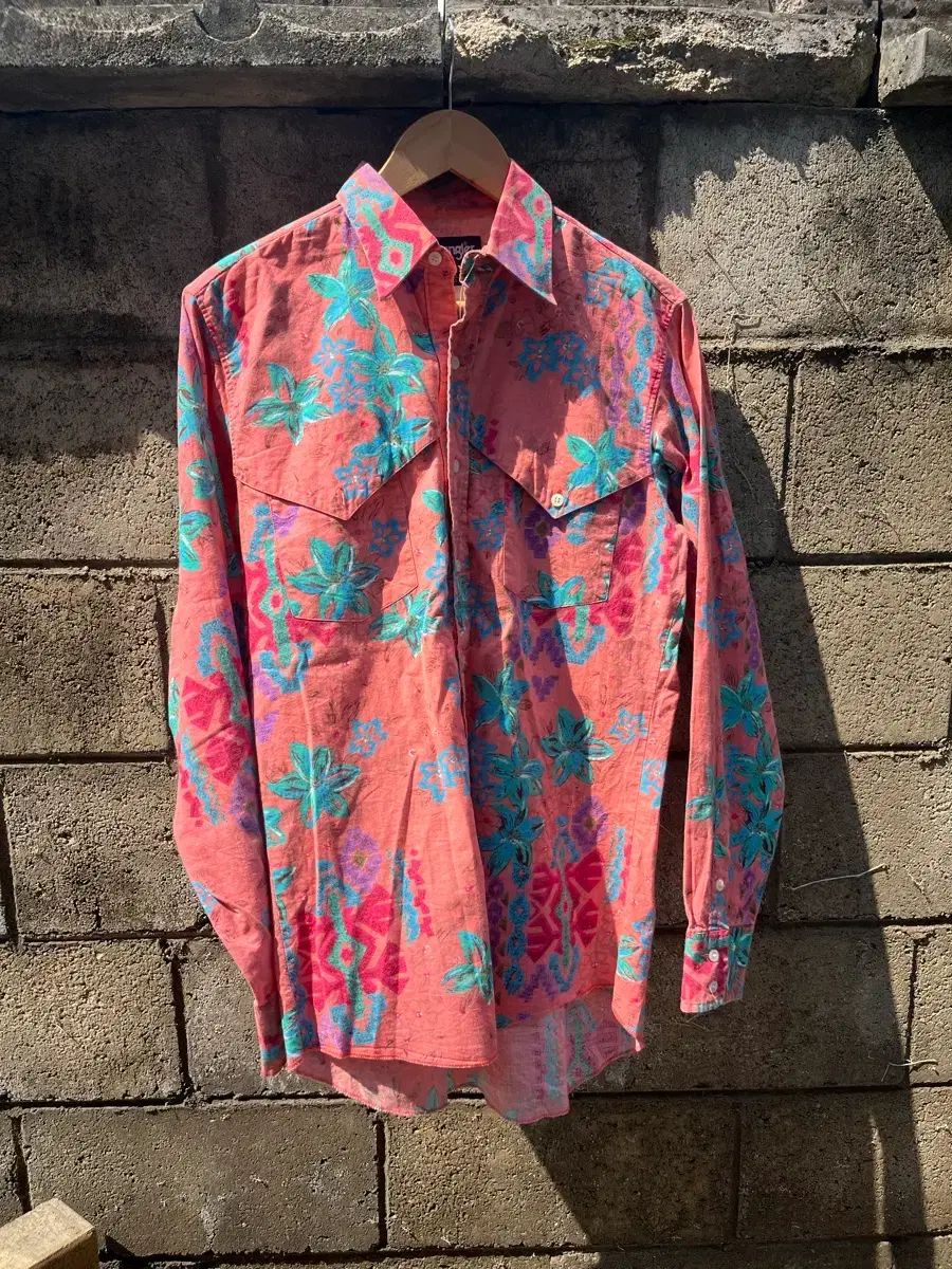 90s ヴィンテージ Wrangler アズテック パータン ブラッシュ ファー シャツ 100-10