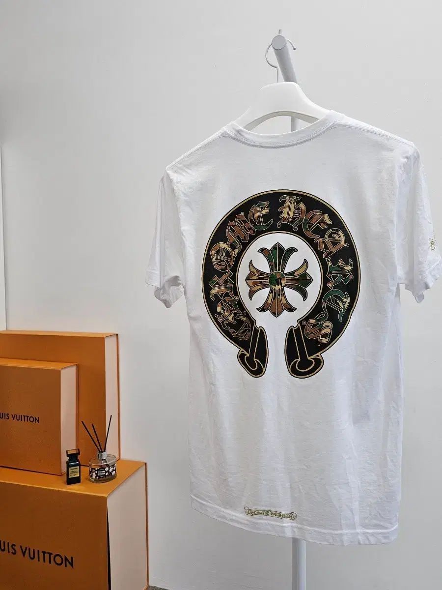 M CHROME HEARTS クロムハーツ カモフラージュ ホースシュー 半袖 白