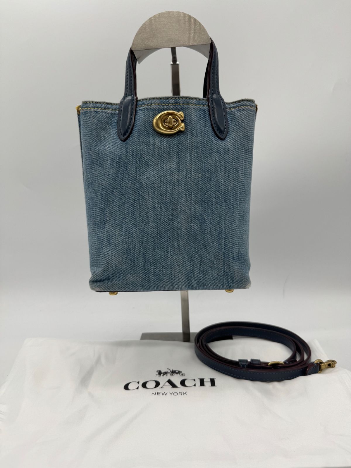COACH コーチ デニム ウィロウ トート 16 2WAYバッグ P491
