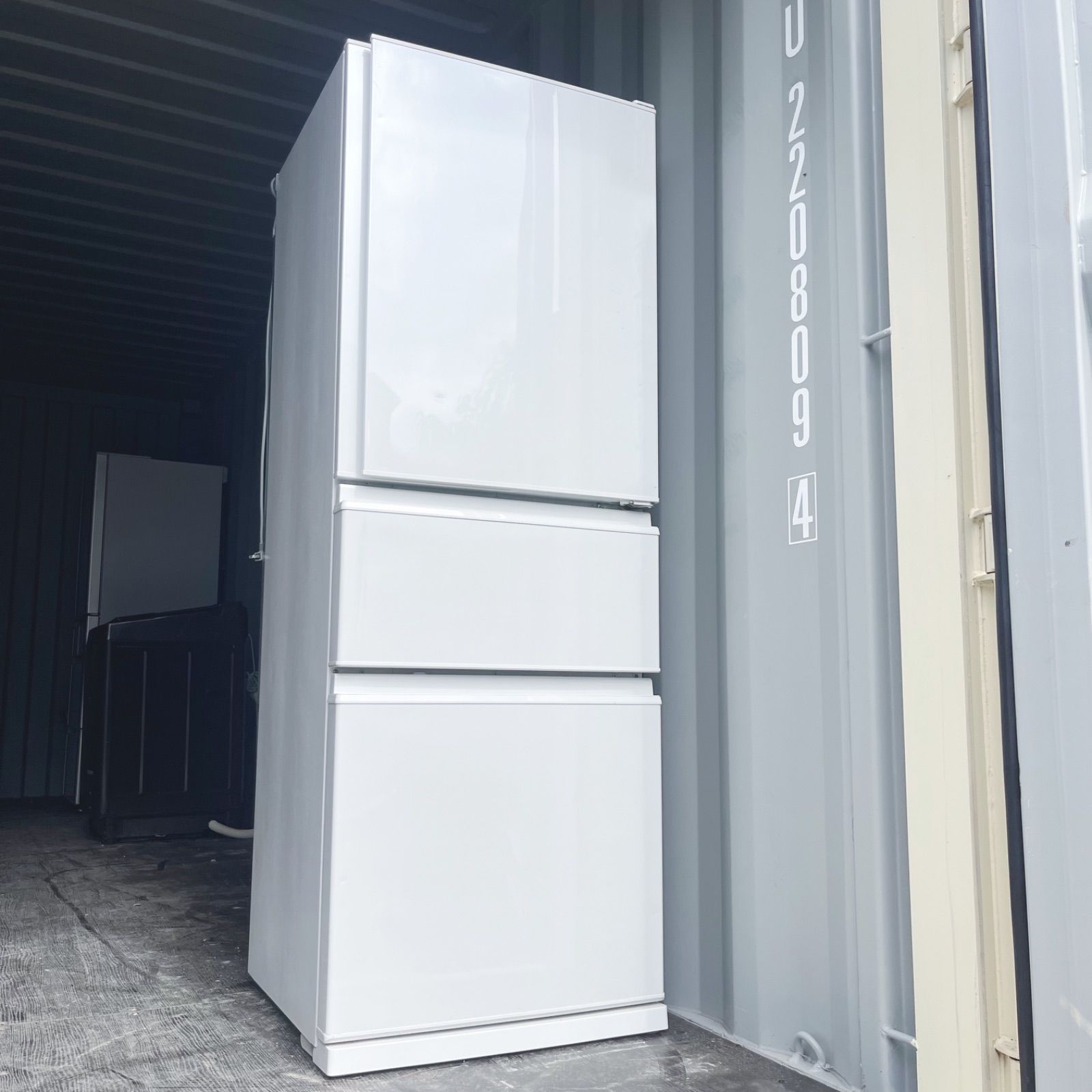 63取付無料！三菱ワイドチルドルーム搭載おしゃれホワイトインテリア5ドア冷蔵庫 取付無料！2022年製高性能三菱シンプルホワイトインテリア3ドア冷蔵庫