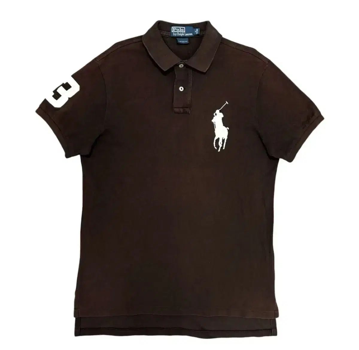 ポロ BIGポニー ビックポニー チーフキーパー ブラウン カラーTシャツ m