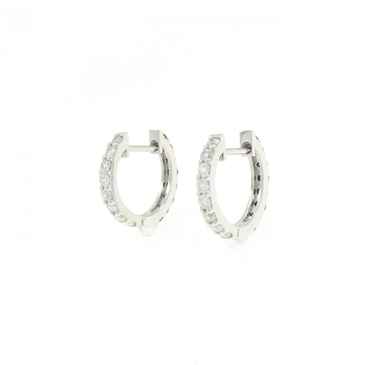 K18WG ダイヤモンド ピアス 0.64CT