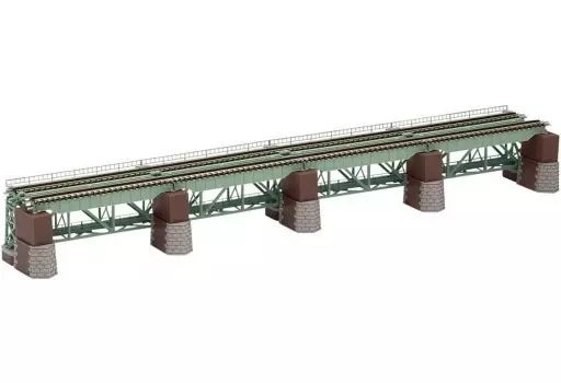 【新品】鉄道模型 1/150 Fine Track 上路式鉄橋セット(緑) [3270]