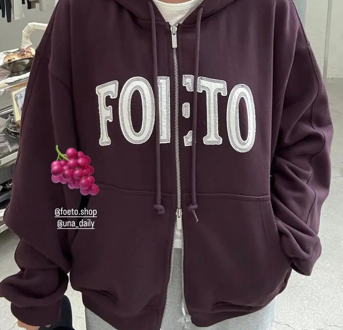 完売商品 ポエート ウォッシュ フーディー ジップアップ (bordeaux)