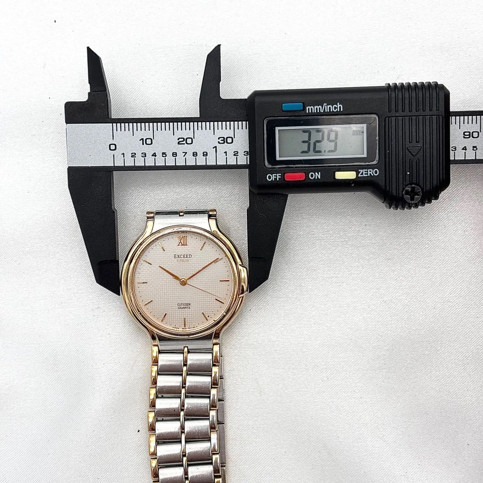メンズ 【稼働品】CITIZEN エクシード クォーツ 腕時計 コンビ メンズ