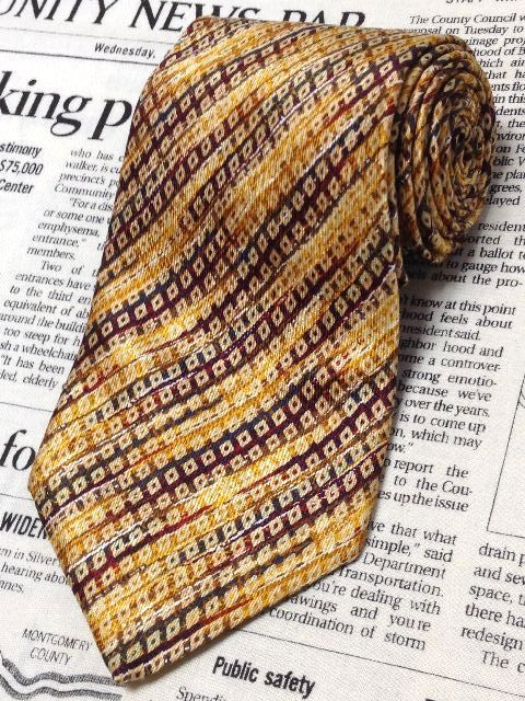 ミッソーニ MISSONI 良品 微光沢 ネクタイ 日本製 シルク100% 斜めストライプ レジメンタル ミックス Y-006232 ゆうパケット