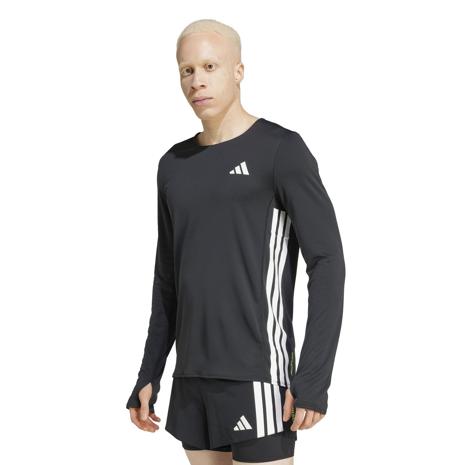 アディダス ランニング 長袖 Tシャツ アディゼロ L Tシャツ メンズ KRZ27 ブラック (JD3638) S [ブラック (JD3638)] [S]