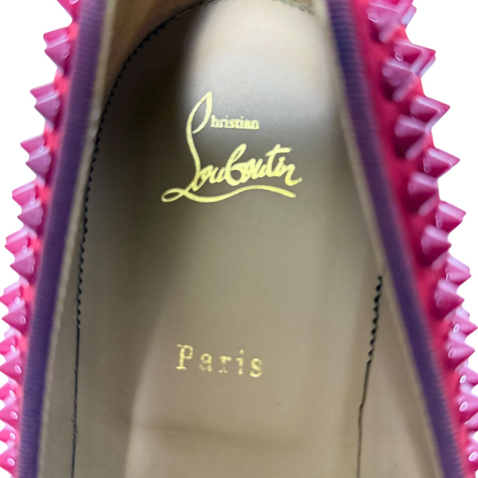 未使用】クリスチャンルブタン Olympio Flat 43 レオパード ハラコ 