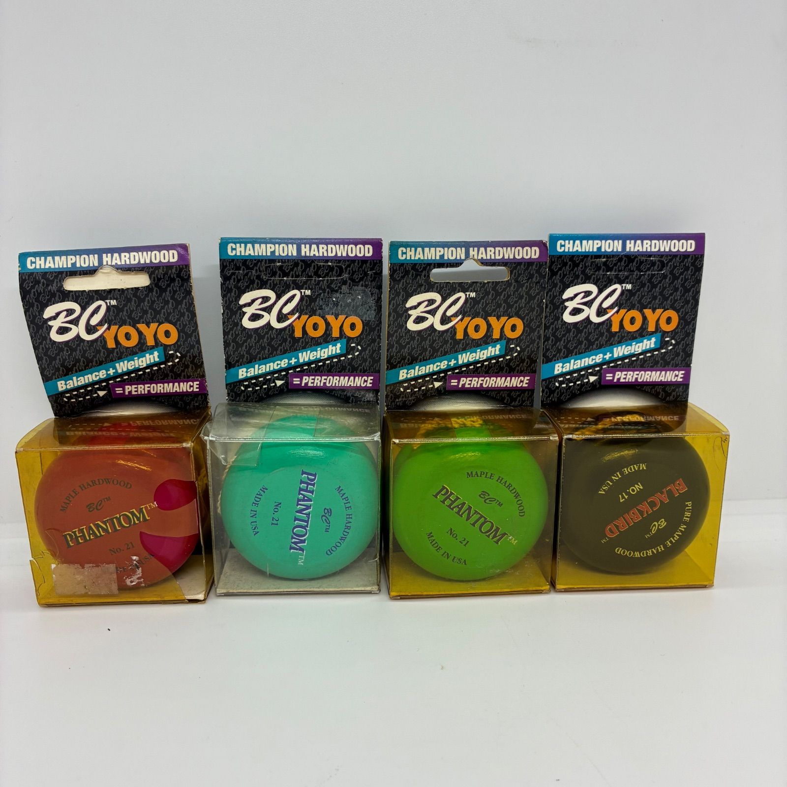 未使用品】BC YOYO 木製ヨーヨー4個セット『PHANTOM』『BLACKBIRD