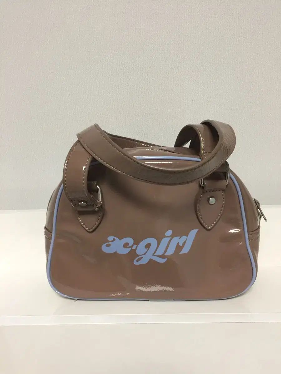 X-girl エナメル ミニ ボストン トートバッグ クロスバッグ