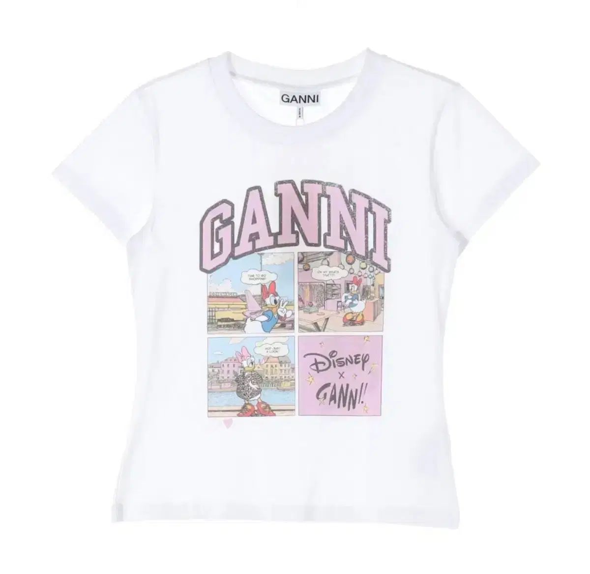 (新品) GANNI x ディズニー 25SS デイジー ダック 半袖 Tシャツ