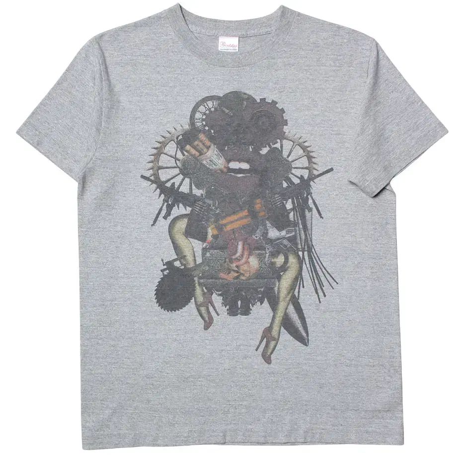 90 グロテスク プリント Tシャツ ショート丈 166