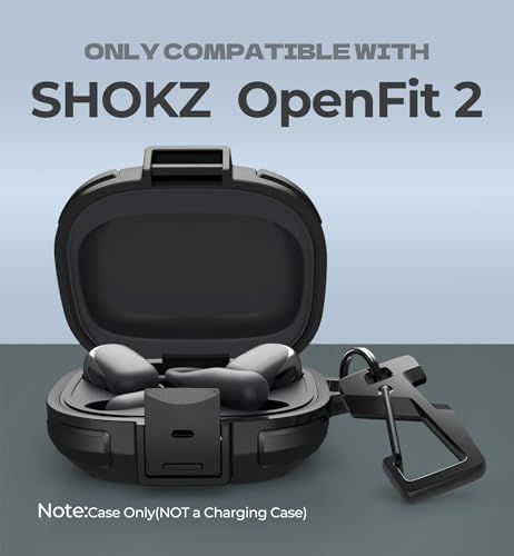 Dexnor Shokz OpenFit 2 ケース 落下防止ロック 耐衝撃 堅牢バンパー