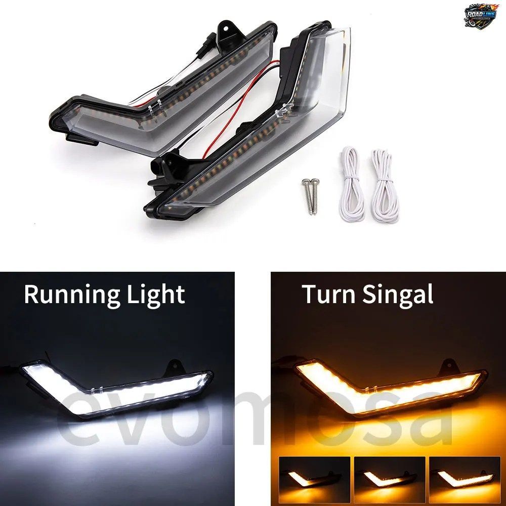 LEDフローターンシグナルライト、デイタイムランニングランプ（DRL）、点滅フローイエローLED、CAN-AM DEFENDER 2020+、DEFENDER MAX 2020+