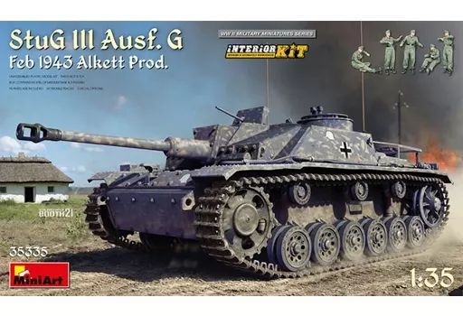 【新品】プラモデル 1/35 III号突撃砲 G型 1943年2月 アルケット社製 フルインテリア [MA35335]