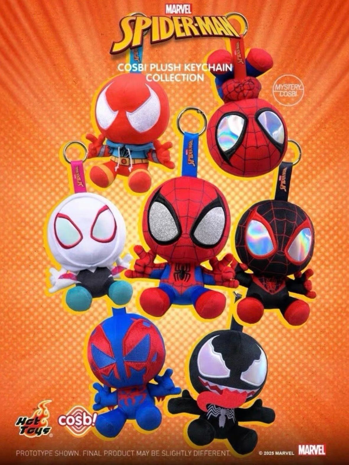 Hot Toys Cosbi MARVEL Spider-Man ぬいぐるみキーホルダー ブラインド